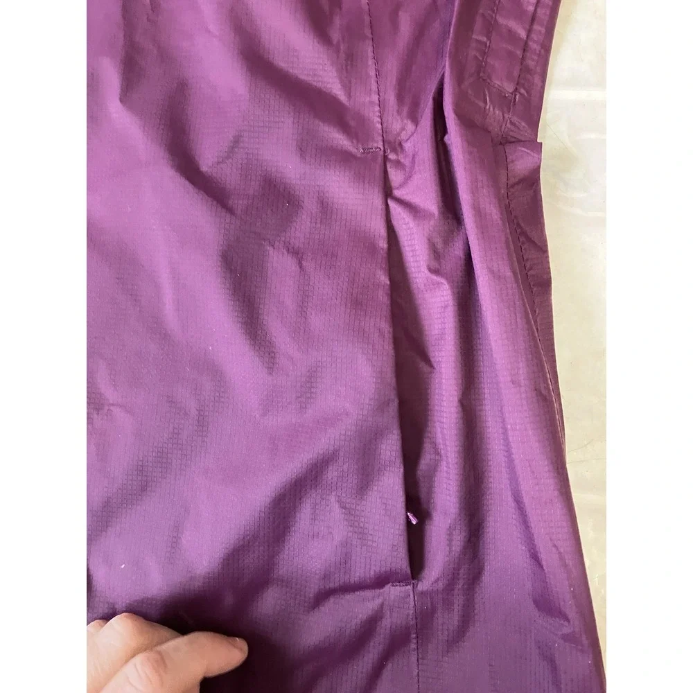 Eddie Bauer size S Weather Edge‎ Rain Coat Hooded Full Zip Jacket Burgundy